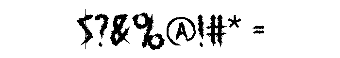 DangerousBlack Font OTHER CHARS