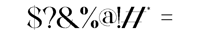 Danza Regular Font OTHER CHARS