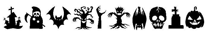 Dark Night Halloween Font OTHER CHARS