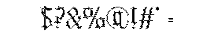 Dark Spire One Font OTHER CHARS