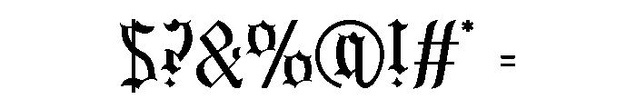 Dark Spire Font OTHER CHARS