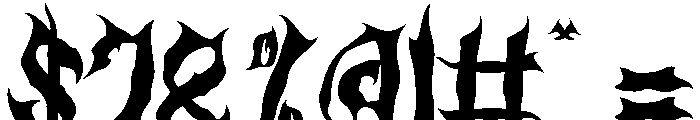 Dark Spooky Font OTHER CHARS