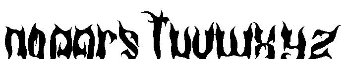 Dark Spooky Font LOWERCASE