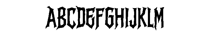 Darkfang Font UPPERCASE