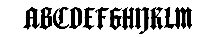 Darkforge Font UPPERCASE