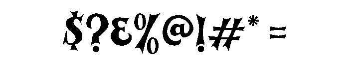 Darkthorn Font OTHER CHARS