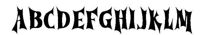 Darkthorn Font UPPERCASE