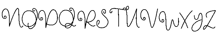 Darling Beutyfulls Font UPPERCASE