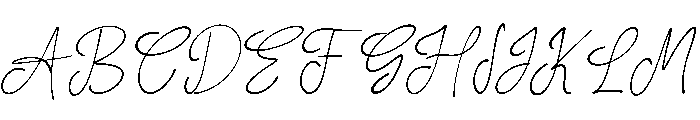 Darling Script Italic Font UPPERCASE