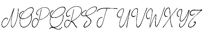 Darling Script Italic Font UPPERCASE
