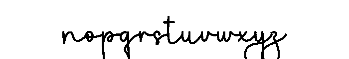 Darling Wonderful Font LOWERCASE
