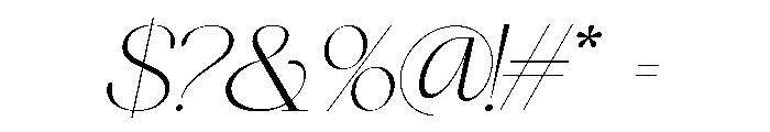 Dary Oblique Font OTHER CHARS