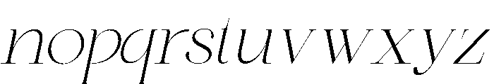 Dary Oblique Font LOWERCASE