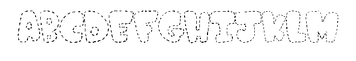 Dash Stitch By Squeeb C Regular Font UPPERCASE