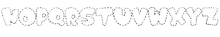 Dash Stitch By Squeeb C Regular Font UPPERCASE