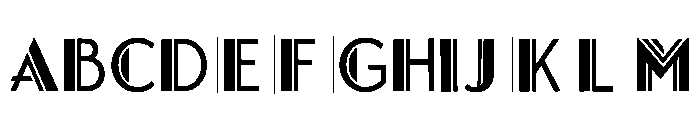 Dashed Regular Font UPPERCASE