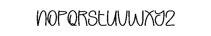Dating Letter Font LOWERCASE