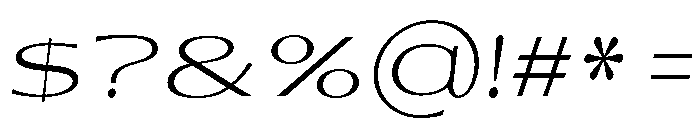 Dawner Oblique Font OTHER CHARS