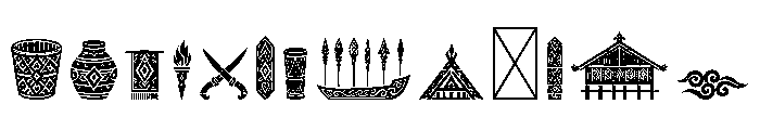 Dayakara Ornament Font UPPERCASE