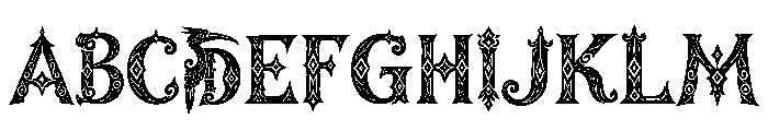 Dayakara Font UPPERCASE