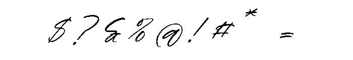 Daylight Beauty Italic Font OTHER CHARS
