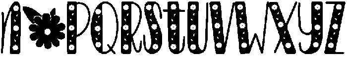 DAISY Regular otf (400) Font LOWERCASE