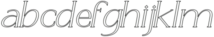 DARH-Italic_Outline Font family Regular otf (400) Font LOWERCASE