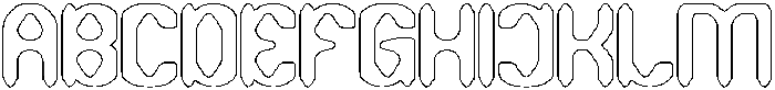 DARK GOTHIC-Hollow otf (400) Font UPPERCASE