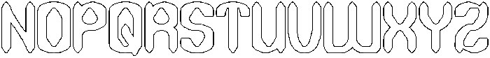 DARK GOTHIC-Hollow otf (400) Font UPPERCASE