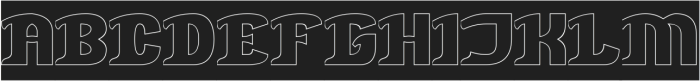 DARK LIGHT-Hollow-Inverse otf (300) Font UPPERCASE