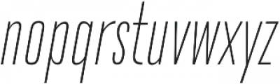 DaBronx Sans Extra Light Italic otf (200) Font LOWERCASE