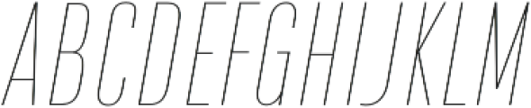 DaBronx Sans Thin Italic otf (100) Font UPPERCASE