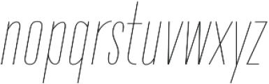 DaBronx Sans Thin Italic otf (100) Font LOWERCASE