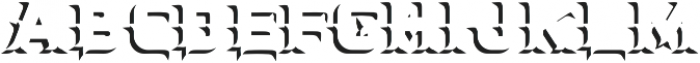 Dacota Typeface Dropshadow ttf (400) Font LOWERCASE