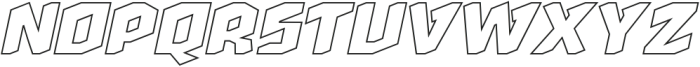 Daftones Bold Italic Hollow otf (700) Font UPPERCASE