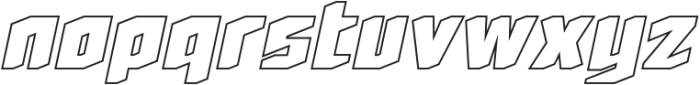 Daftones Bold Italic Hollow otf (700) Font LOWERCASE
