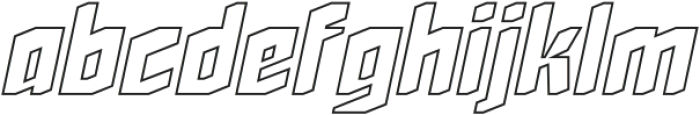 Daftones Italic Hollow otf (400) Font LOWERCASE