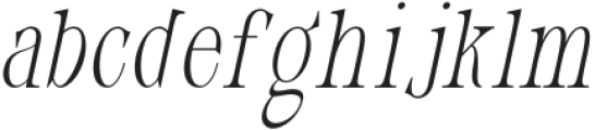 Dahliana Thin Oblique otf (100) Font LOWERCASE