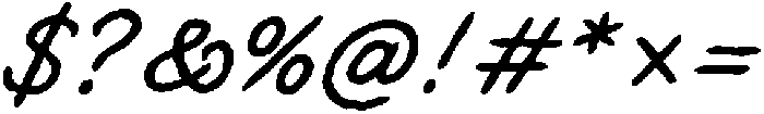 Daily Notes Script Bold Slanted otf (700) Font OTHER CHARS