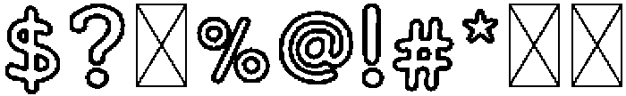 DailyPressOutline Regular otf (400) Font OTHER CHARS