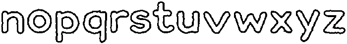 DailyPressOutline Regular otf (400) Font LOWERCASE