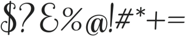 DaishaHailey-Italic otf (400) Font OTHER CHARS