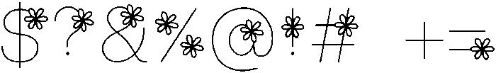 Daisy Regular otf (400) Font OTHER CHARS
