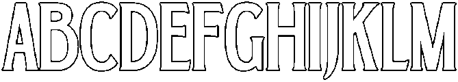 Daksine-Outline otf (400) Font UPPERCASE