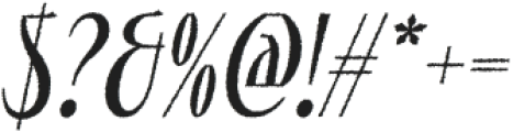 Dallen Rough Italic otf (400) Font OTHER CHARS