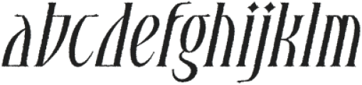 Dallen Rough Italic otf (400) Font LOWERCASE