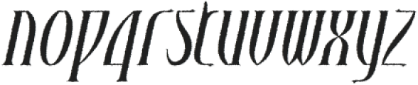 Dallen Rough Italic otf (400) Font LOWERCASE