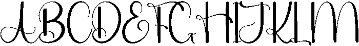 Dancing Regular otf (400) Font UPPERCASE