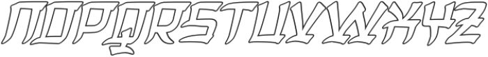 Dangeol Outline Slant otf (400) Font UPPERCASE