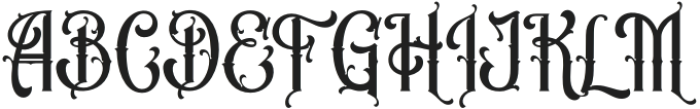 Dansburg-Regular otf (400) Font UPPERCASE